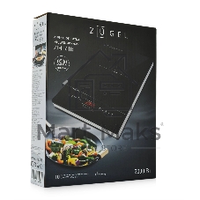 Плита настольная электрическая ZUGEL ZIHF61B чёрный, 2 кВт, индукция, конфорки - 1, стеклокерамика, сенсор