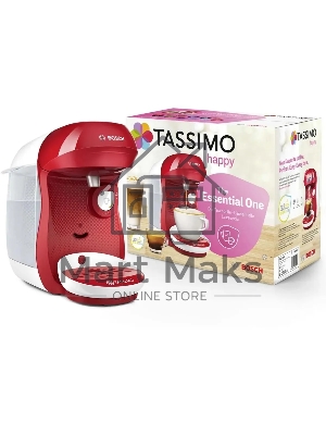 Кофемашина капсульная Bosch Tassimo TAS1006 Happy красный, исп. кофе - капсулы, 0.7 л, 1400 Вт.