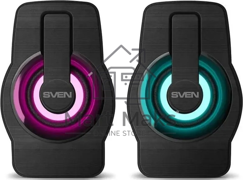 Колонки чёрные Sven 255 (2x3W, RGB подсветка, USB)