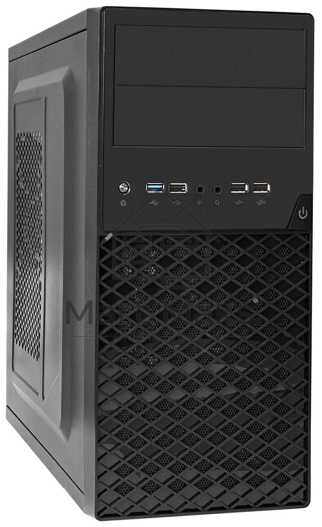 Компьютерный корпус Minitower ExeGate BA-203U-UNS350 (mATX, БП UNS350 с вент. 12см, 3*USB+1*USB3.0, аудио, черный)