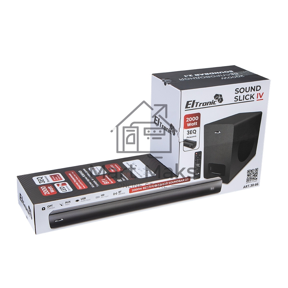 Саундбар ELTRONIC (30-66) SOUND SLICK 4, черный