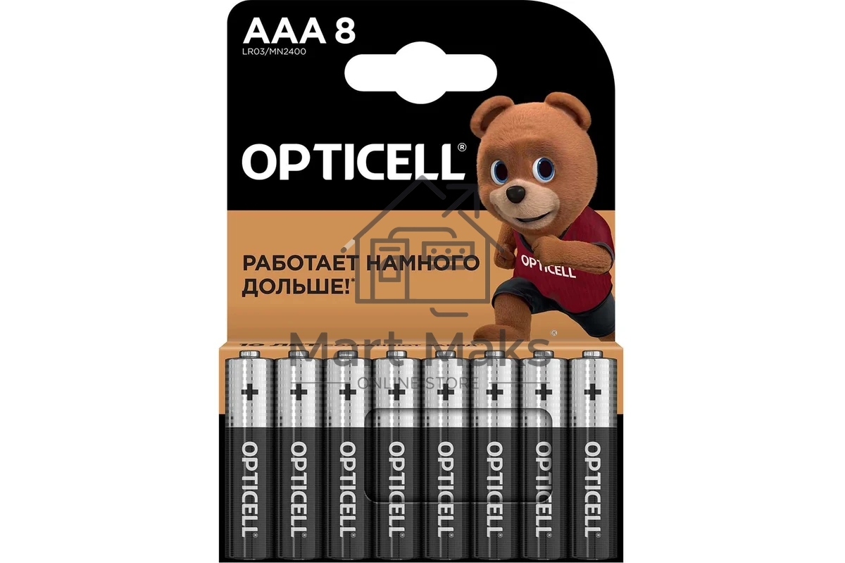 Батарея Opticell Basic LR03 AAA (8шт) блистер