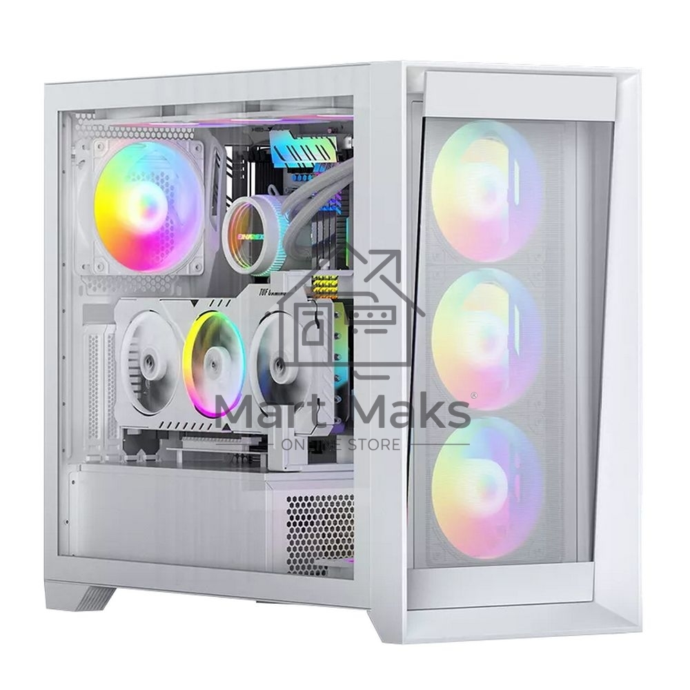 Компьютерный корпус ACD Lagrange; ATX, White, FANS: 120mm ARGB: 3 Top + 1 Rear + HUB. Drive bay int: 3x3,5