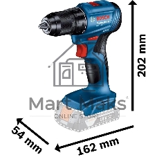 Дрель-шуруповерт Bosch GSR 185-LI Аккумуляторная, 18В, Без АКБ и ЗУ, Кейс