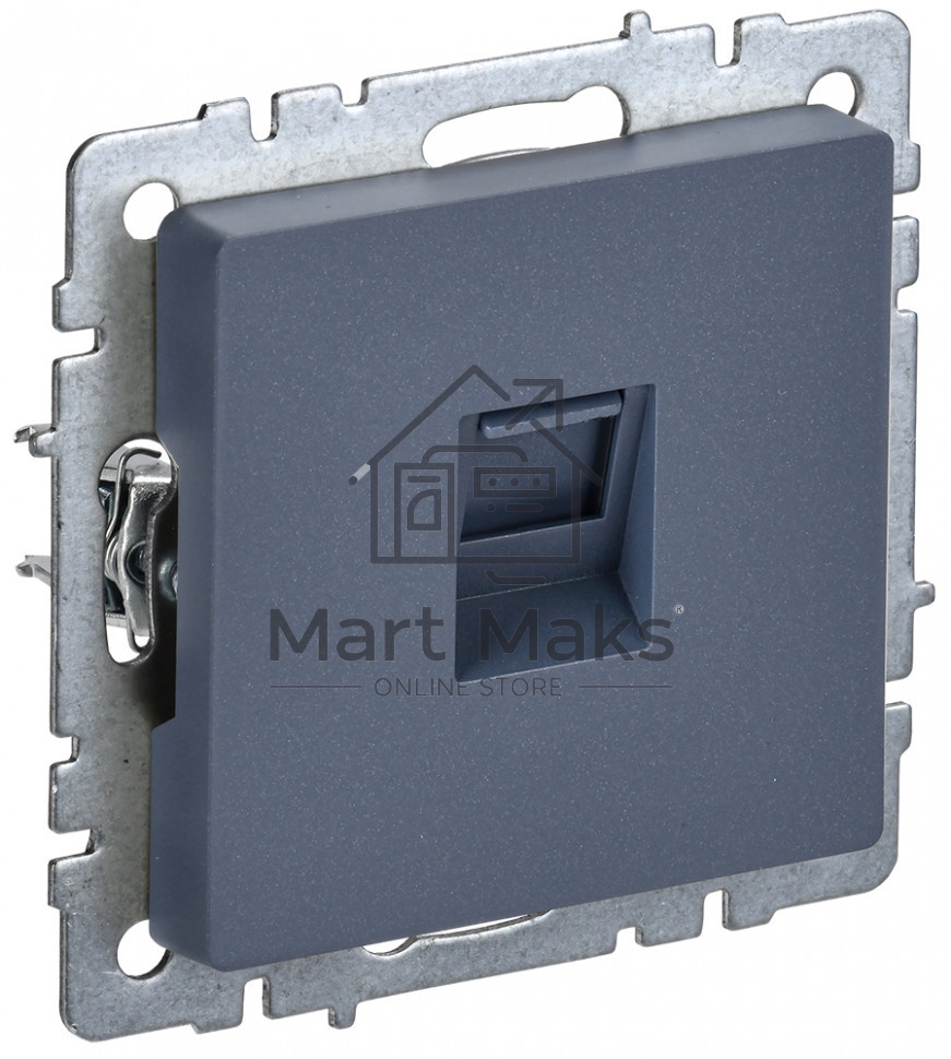 Розетка компьютерная IEK BRITE РК10-БрМ RJ45 кат.5E маренго