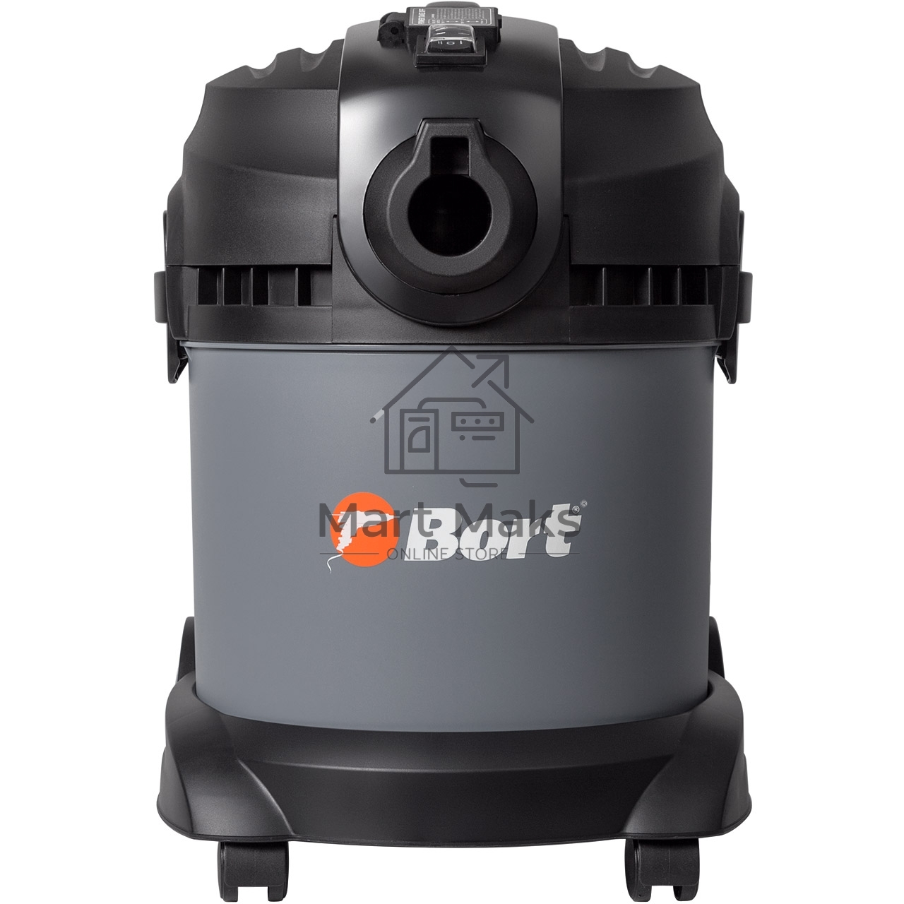 Строительный пылесос Bort BAX-1520-Smart Clean серый, 300/1400 Вт, уборка сухая/влажная, пылесборник бак, 20 л