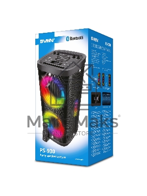 Мобильные колонки Sven PS-930 2.0 черные 2x75 W Bluetooth