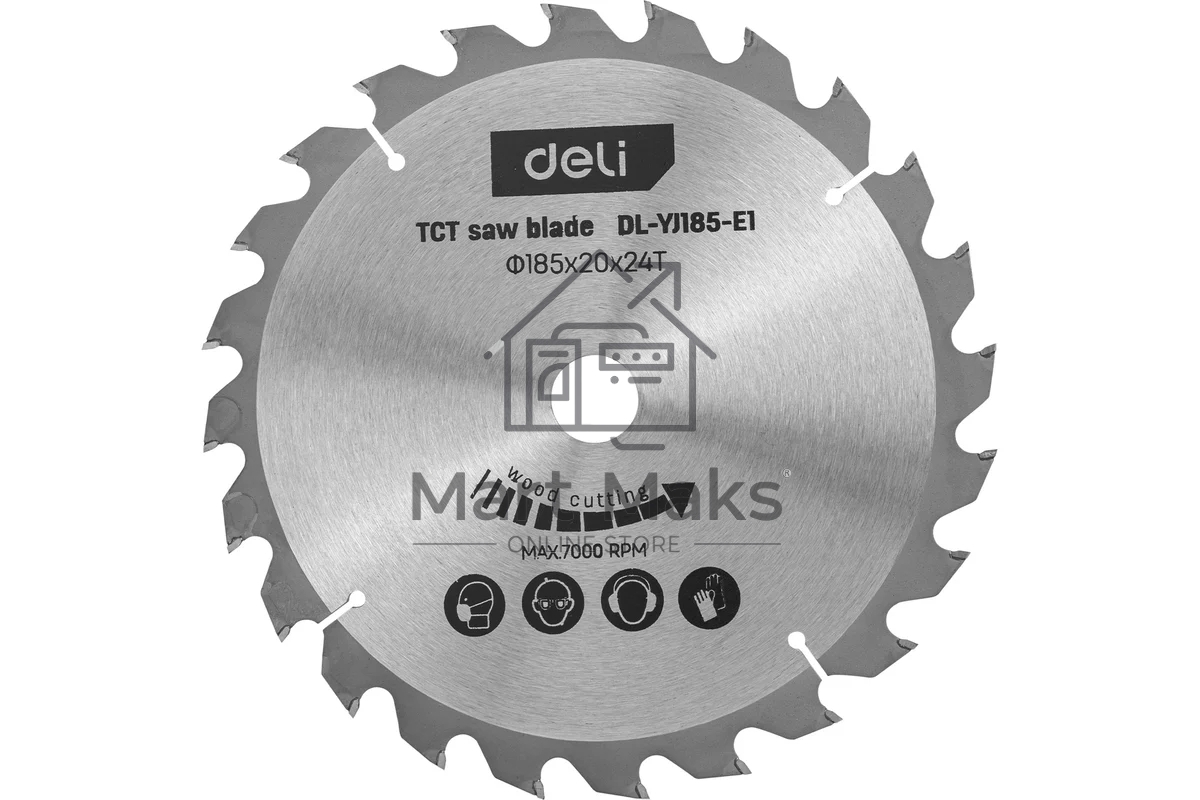Циркулярная пила Deli DL-YJ185-E1 (1300Вт, 5300об/мин, диаметр диска 185мм)