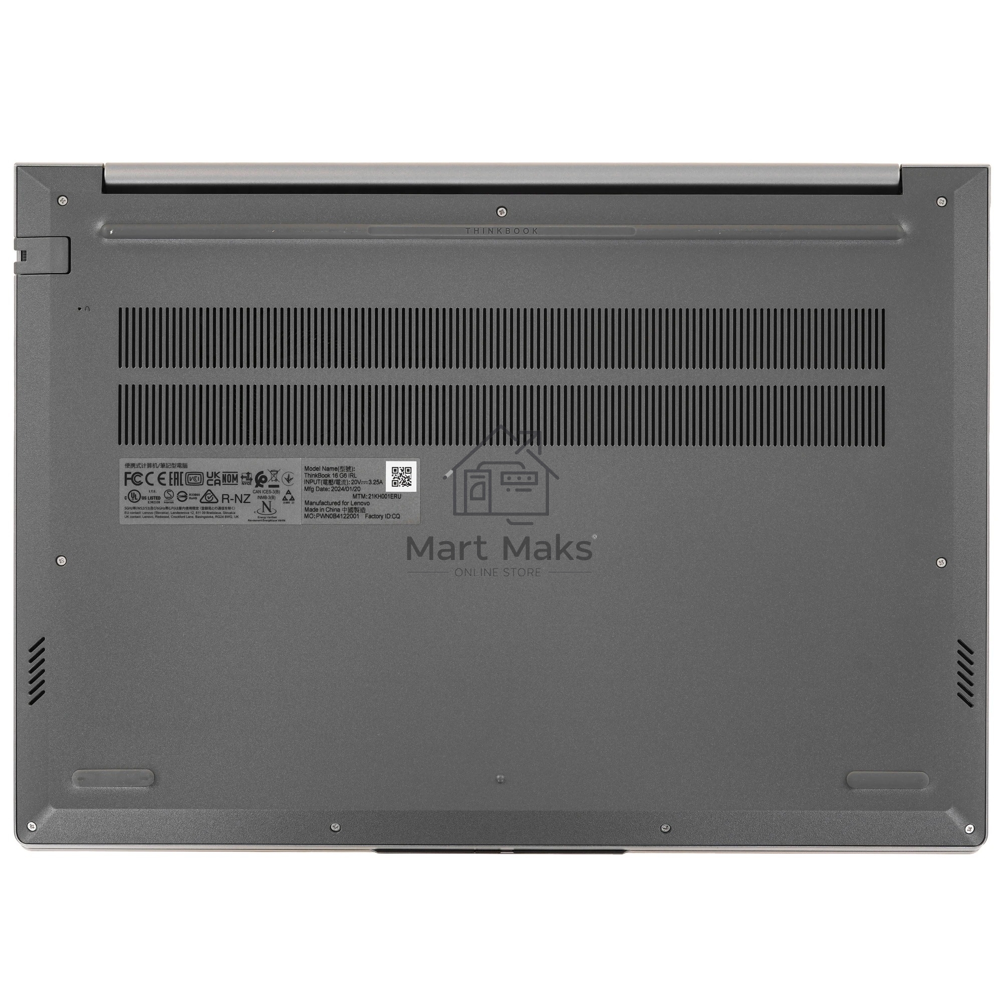 Ноутбук Lenovo ThinkBook 16 G6 IRL серый Intel Core i5 13420H 2100MHz/16