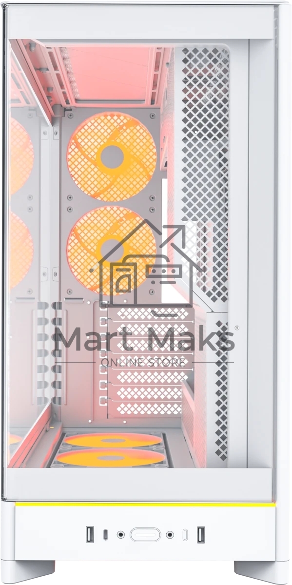 Компьютерный корпус Montech HS02 PRO белый без БП ATX 4x140мм 2xUSB 3.0 audio bott PSU