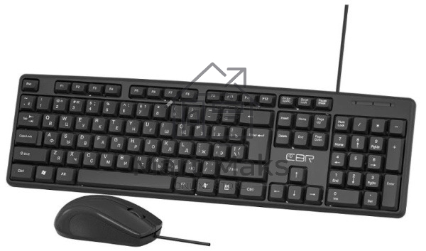 Комплект клавиатура+мышь CBR KB-SET 709 проводной, USB, 1000 DPI, чёрный