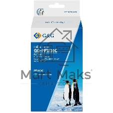 Картридж струйный G&G GG-PFI030C PFI-030C голубой (55мл) для Canon imagePrograf TA-20/30 TM-240/340