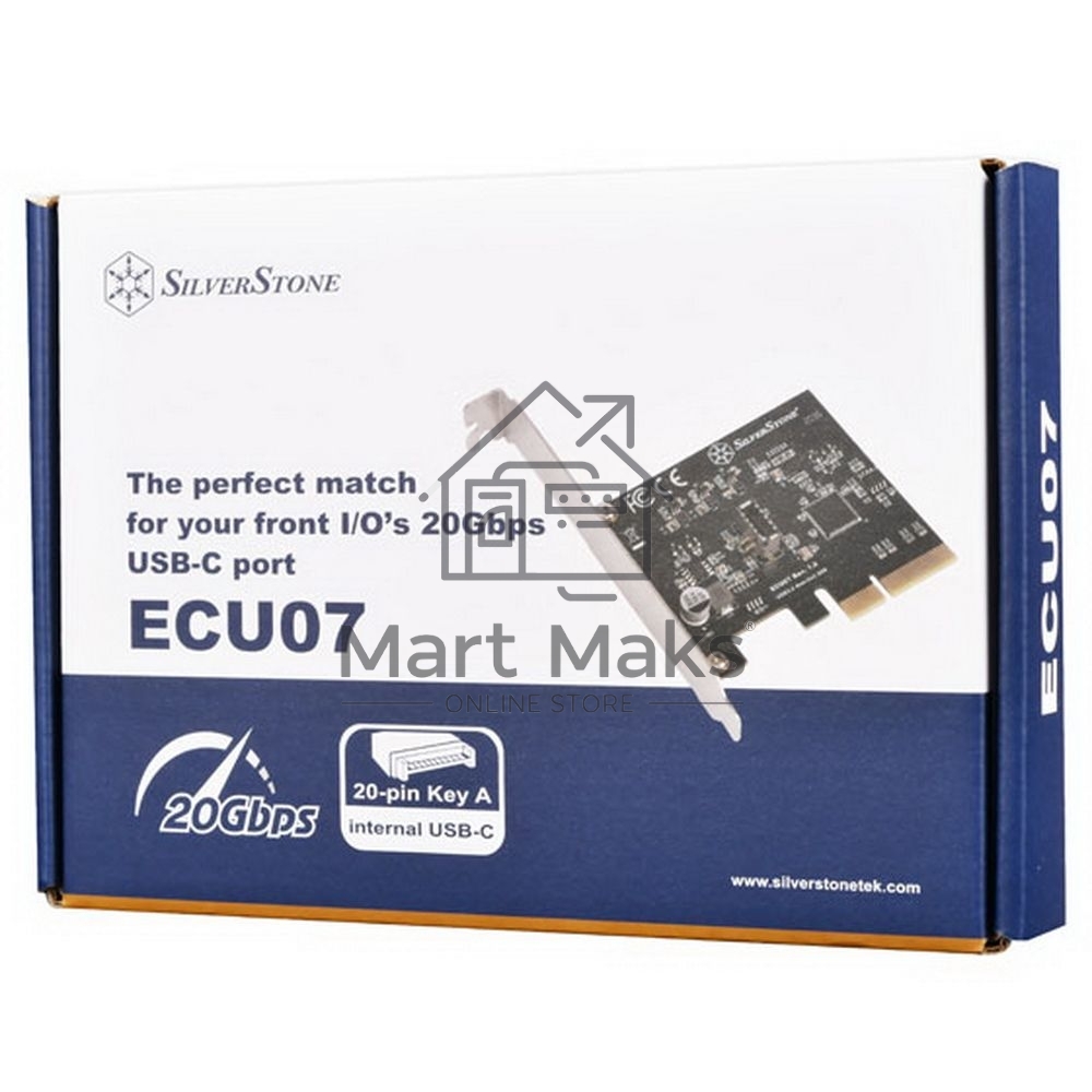 Контроллер Silverstone G56ECU070000010 SuperSpeed USB 20Gbps / internal USB-C Key-A 3.2 Gen 2x2 PCIe expansion card