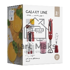 Блендер Galaxy Line GL 2137, красный, погружной, 700 Вт, 17 000 об/мин, 8 скоростей + режим 