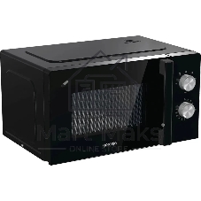 Микроволновая печь Gorenje MO20E2BH черный, 20 л, 800 Вт, переключатели - поворотный механизм