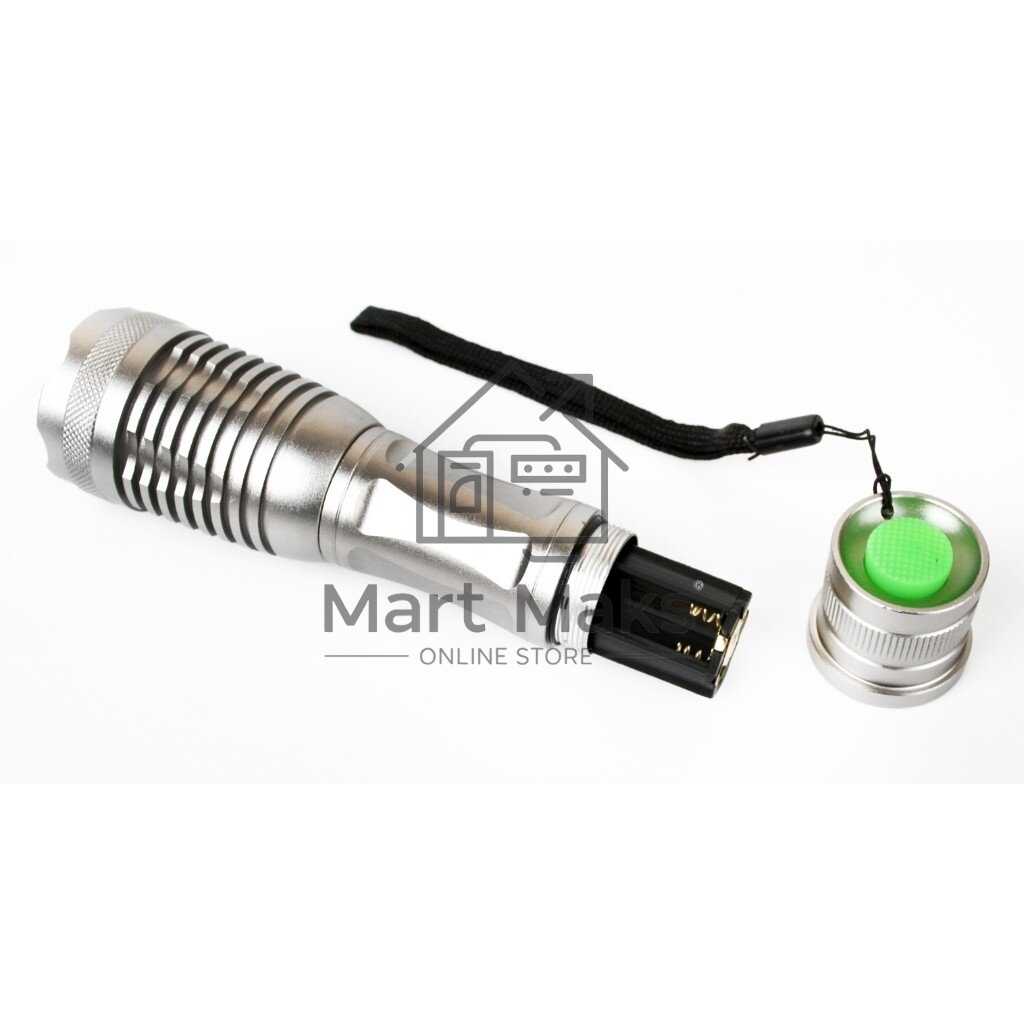 Фонарь Camelion LED5137 титан, LED XML-T6, ZOOM, 5 реж 3XLR03 в компл., алюм., откр. блистер