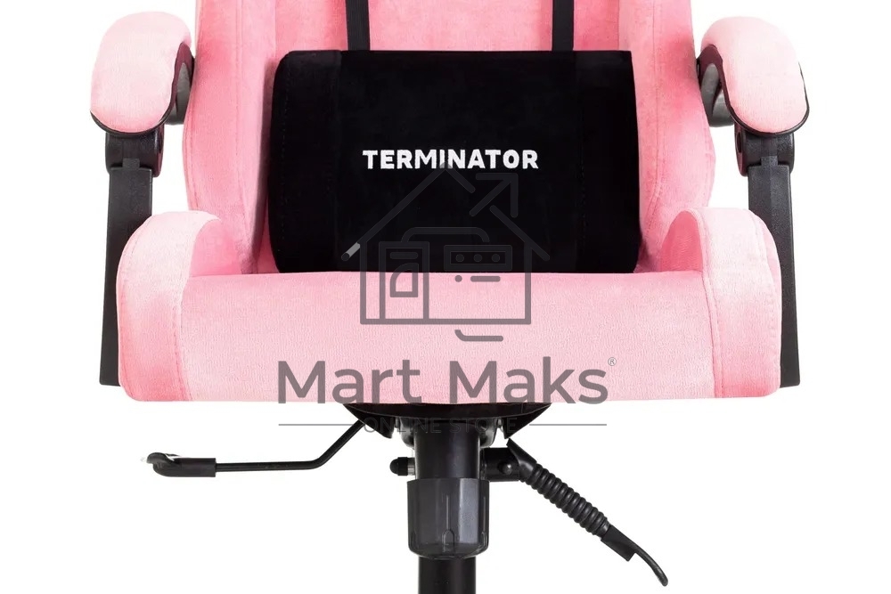 Кресло игровое Knight Terminator розовый Velvet 36, крестов. металл