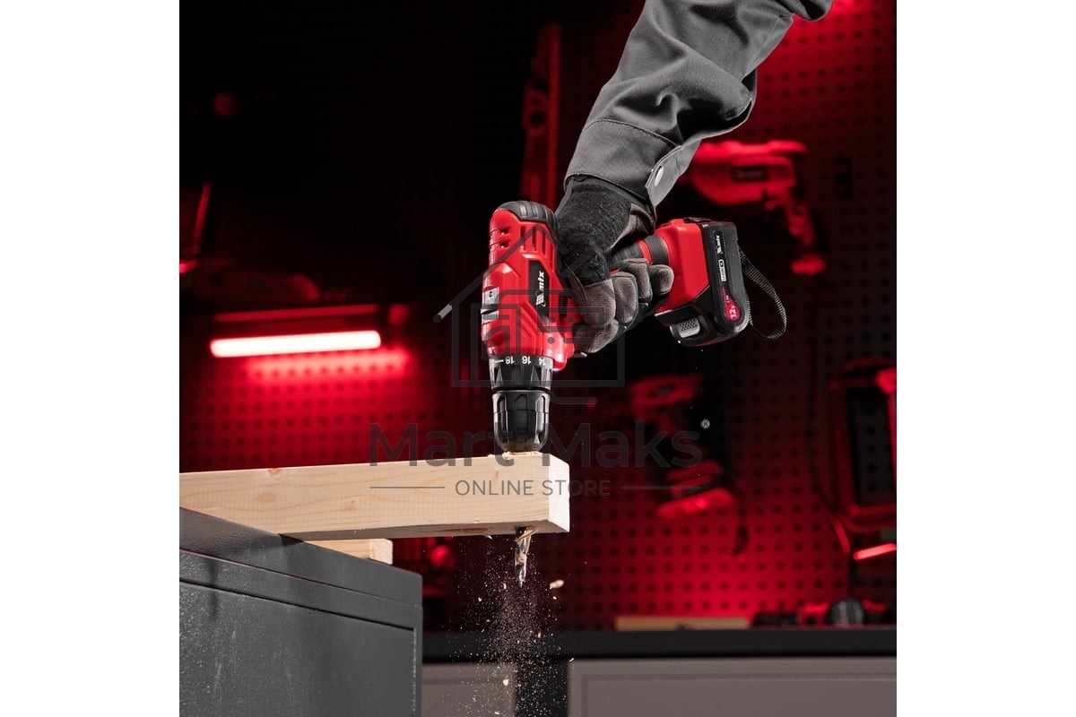 Дрель-шуруповерт аккумуляторная MTX MCDL-12-02, Аккумуляторная, 12В, 2 АКБ, Кейс