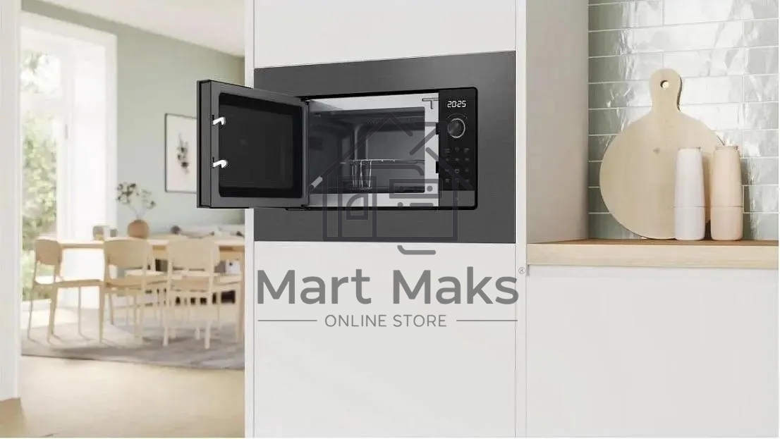 Микроволновая печь встраиваемая Bosch BEL623MD3 серый/черный, 20 л, 800 Вт, переключатели - поворотный механизм/сенсор