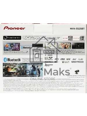 Автомагнитола Pioneer MVH-S520BT 1DIN 4x50Вт