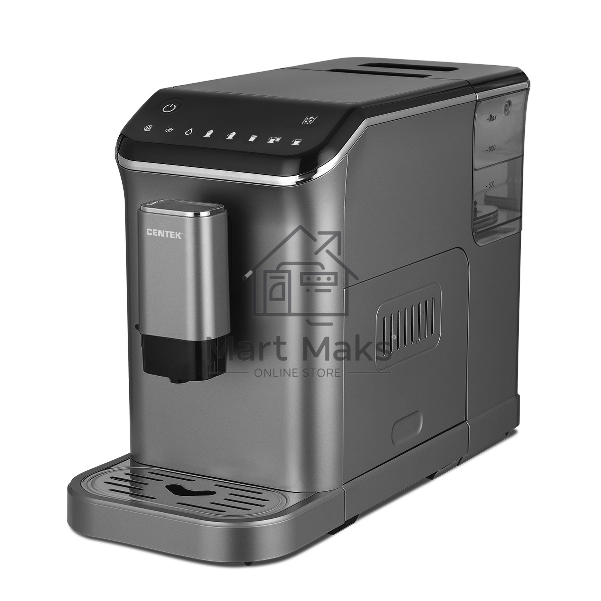 Кофемашина автоматическая Centek CT-1190 серый/черный, исп. кофе - зерна, 1.5 л, 1550 Вт, 20 Бар.