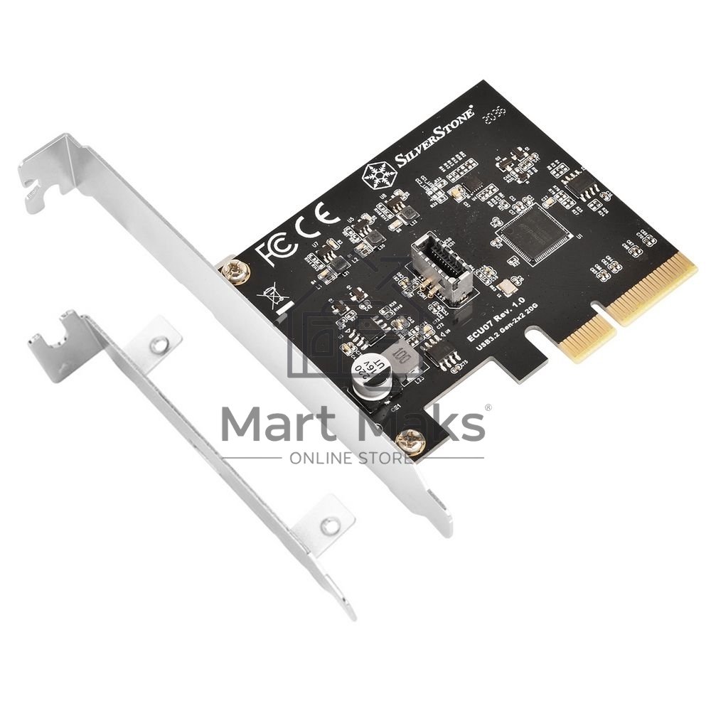 Контроллер Silverstone G56ECU070000010 SuperSpeed USB 20Gbps / internal USB-C Key-A 3.2 Gen 2x2 PCIe expansion card