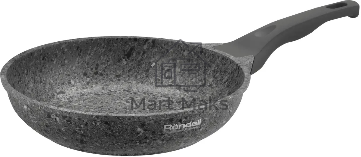 Сковорода Rondell Granit Carrara RDA-1846, 28см, без крышки, серый