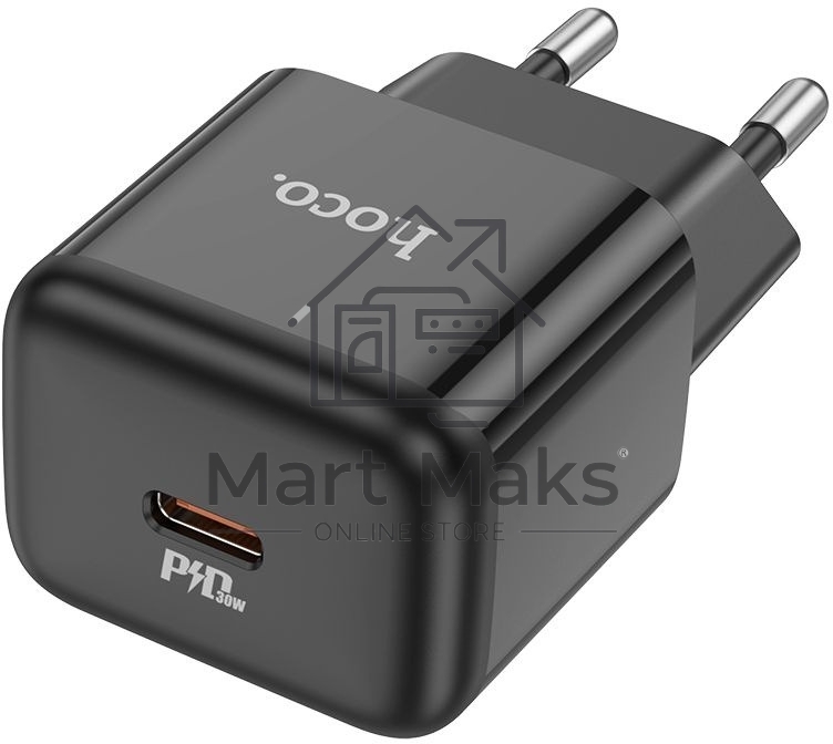 Сетевое зарядное устройство Hoco N32 Glory Black 30W 3A+2A+1.5A (PD+QC+AFC) USB Type-C универсальное черный
