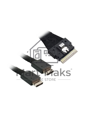 Кабель Amphenol RSL74-6658 Slimline SASx8 (SFF8654) -to- 2x OCuLink x4 (SFF8611), 1M, (аналог Broadcom 05-60001-00) 100