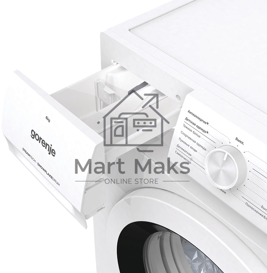 Стиральная машина Gorenje WHE60SFS белый загр. фронтальная макс.: 6 кг 1000об/мин класс: А+++