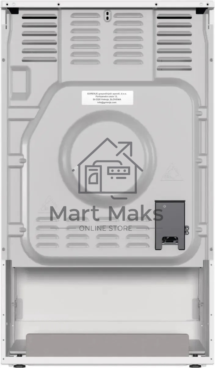 Плита электрическая Gorenje GEC5A41WG белый, конфорок 4 электрических, духовка 62 л, 50 см x 85 см x 59.4 см