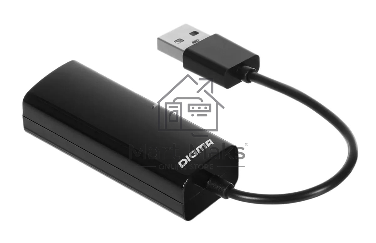 Сетевой адаптер Digma D-USB2-LAN100 Net Adapter Ethernet USB 2.0 (pack:1pcs)