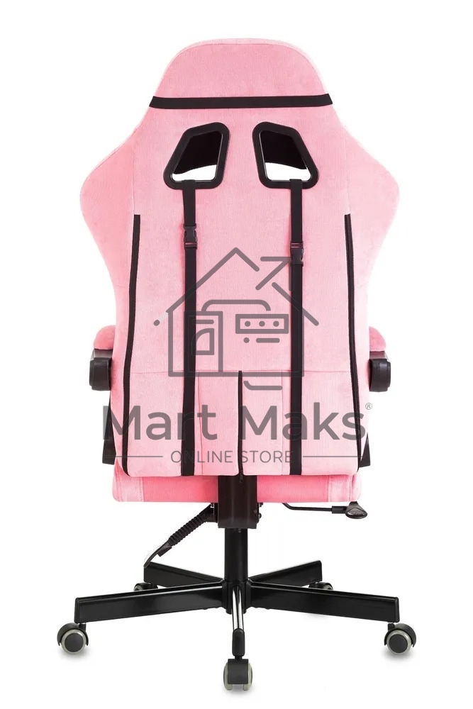Кресло игровое Knight Terminator розовый Velvet 36, крестов. металл