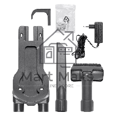 Пылесос вертикальный BBK BV3004 серый/красный, питание от аккумулятора, 60 Вт, уборка сухая, пылесборник 0.8 л