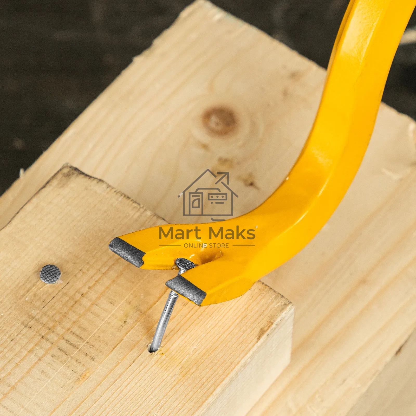 Лом-гвоздодер Denzel 900 мм, шестигранный 19 мм, окрашенный, сталь 65