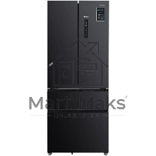 Холодильник Tesler RFD-427BI графит глянцевый двухкамерный 250/142л морозилка сбоку, No Frost, Side by Side