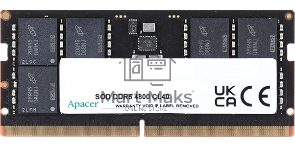 Оперативная память Apacer, DDR5, 8GB (1x8GB), 4800MHz, CL40, SO-DIMM