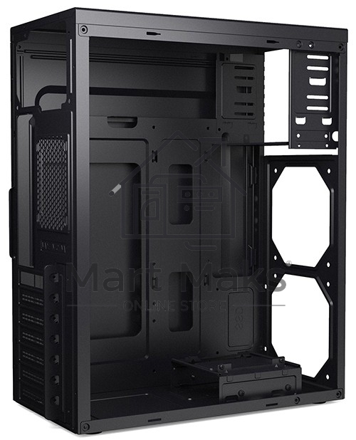 Компьютерный корпус CBR PCC-ATX-J02-450W2 ATX Miditower J02, c БП PSU-ATX450-08EC (450W/80mm), 2*USB 2.0, HD Audio+Mic, кабель питания 1.2м, черный