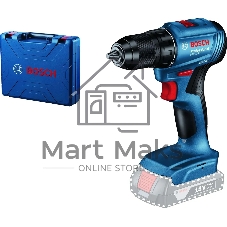 Дрель-шуруповерт Bosch GSR 185-LI Аккумуляторная, 18В, Без АКБ и ЗУ, Кейс