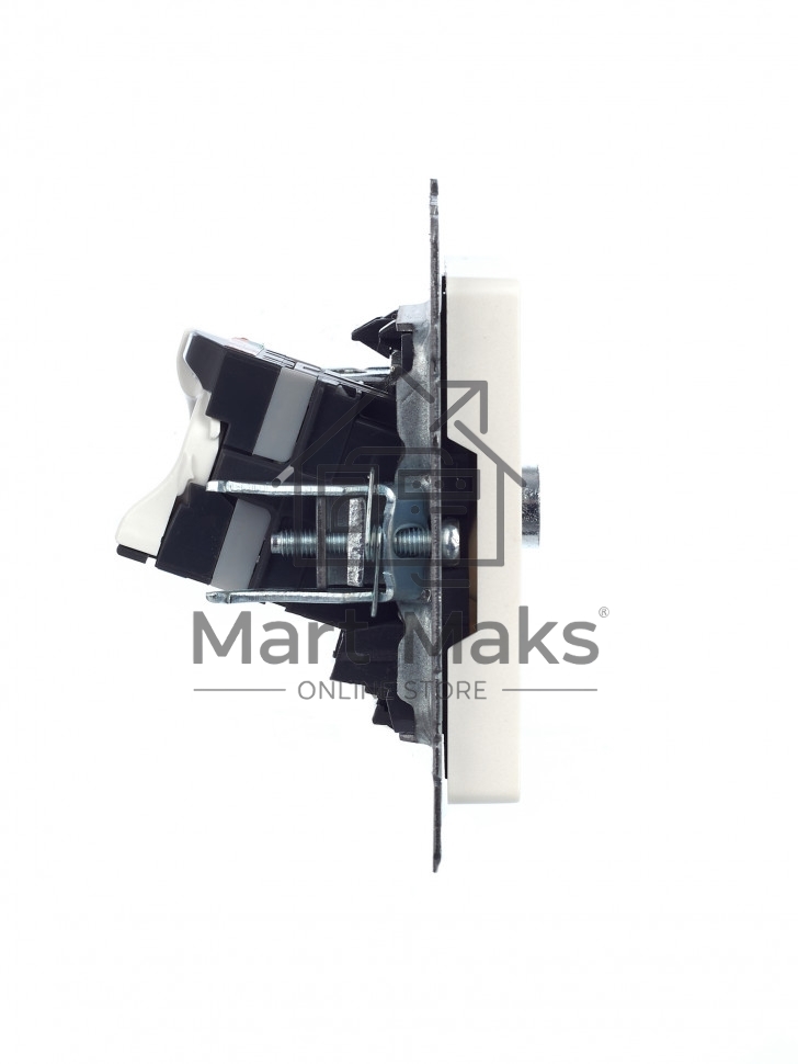 Розетка двойная TV+RJ45 IEK BRITE РТВ/РК12-БрЖ кат.5E жемчуг