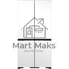 Холодильник Hitachi R-WB720PUC1 GPW белый стекло трехкамерный 357/103л морозилка снизу, No Frost, Side by Side