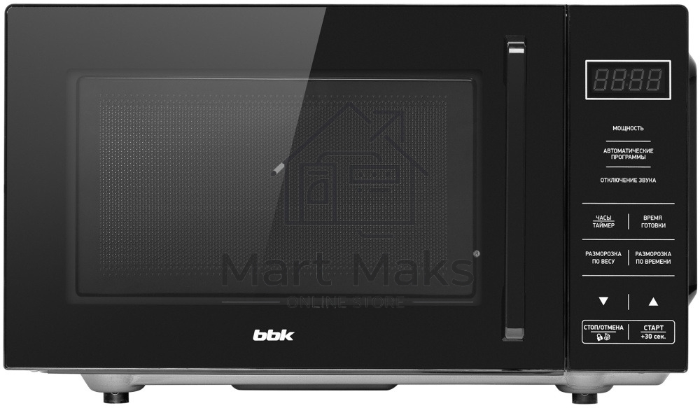 Микроволновая печь BBK 20MWS-750S/B черный, 20 л, 700 Вт, переключатели - сенсор