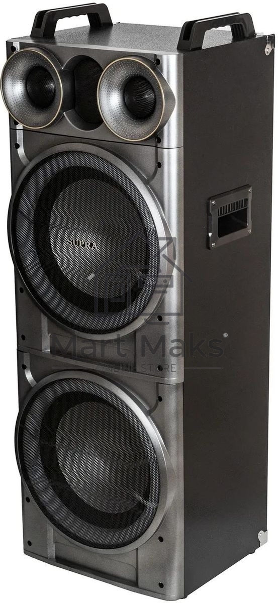 Минисистема SUPRA SMB-2150 черный 1200Вт FM USB BT SD (в комплекте: активн.+пассив.колонки)