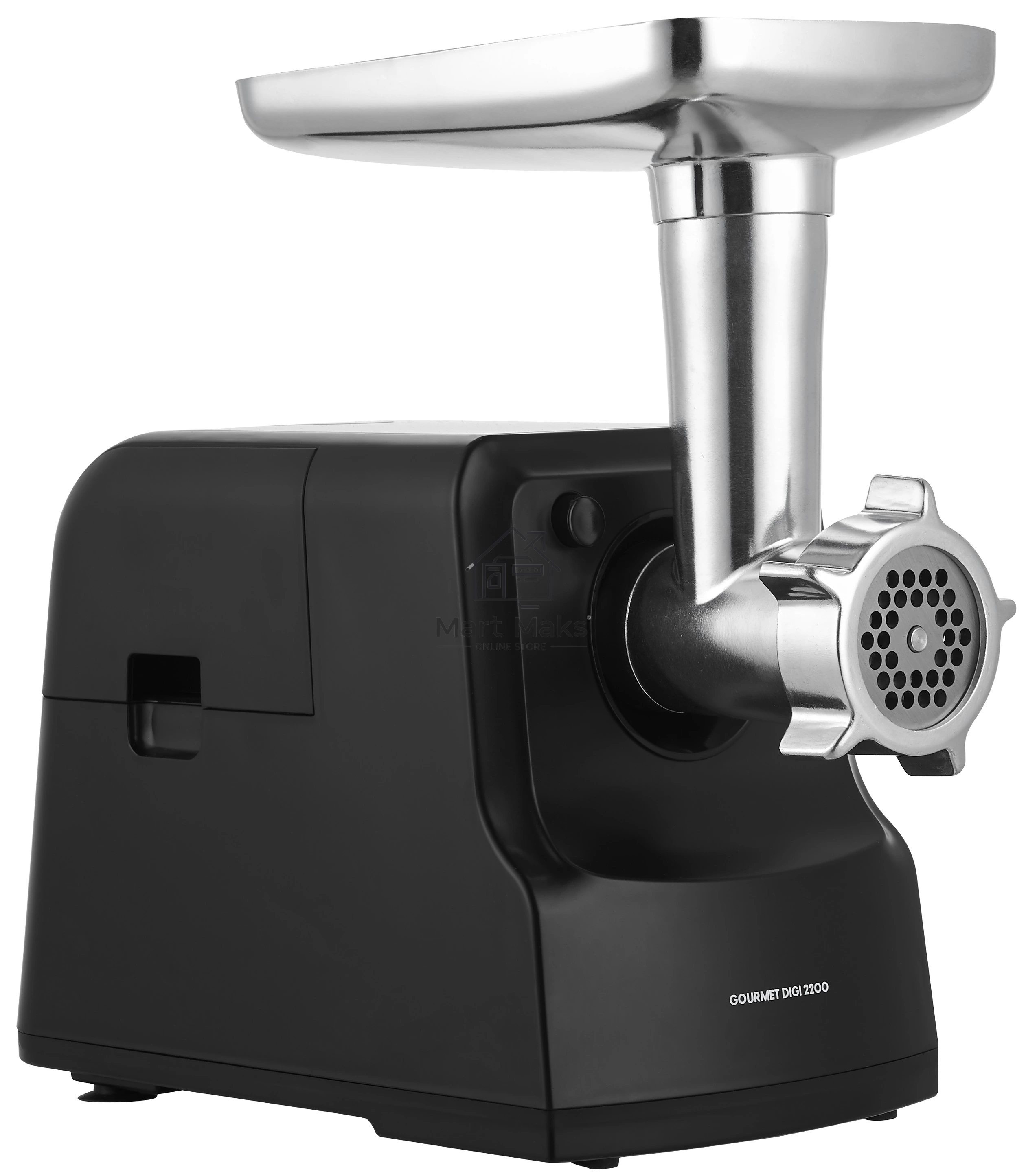 Мясорубка электрическая YOSHIRO YMG-P2210 черный, 2200 Вт, 2.5 кг/мин, реверс, защита от перегрузки, металлический лоток, насадки - 5