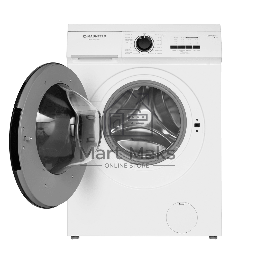 Стиральная машина Maunfeld MFWM106WH052 белый, загрузка фронтальная 6 кг, 1000 об/мин., класс: А+++