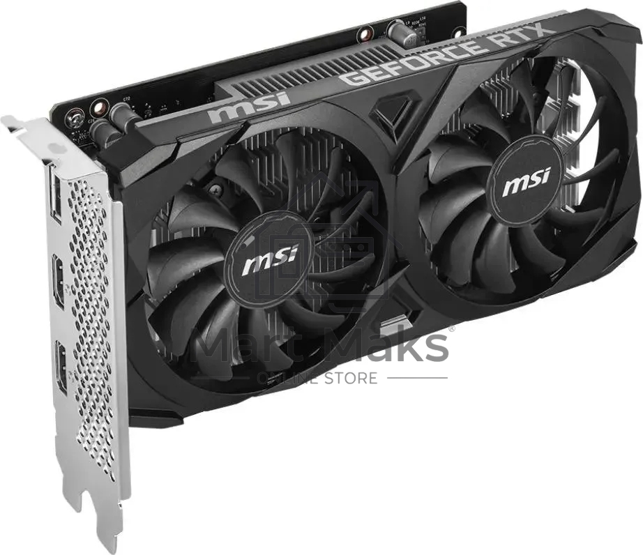 Видеокарта MSI RTX3050 VENTUS 2X 6G OC NVIDIA GeForce RTX 3050 6Gb 96bit PCI-E 4.0 GDDR6 1492/14000 HDMIx2 DPx1 HDCP Ret