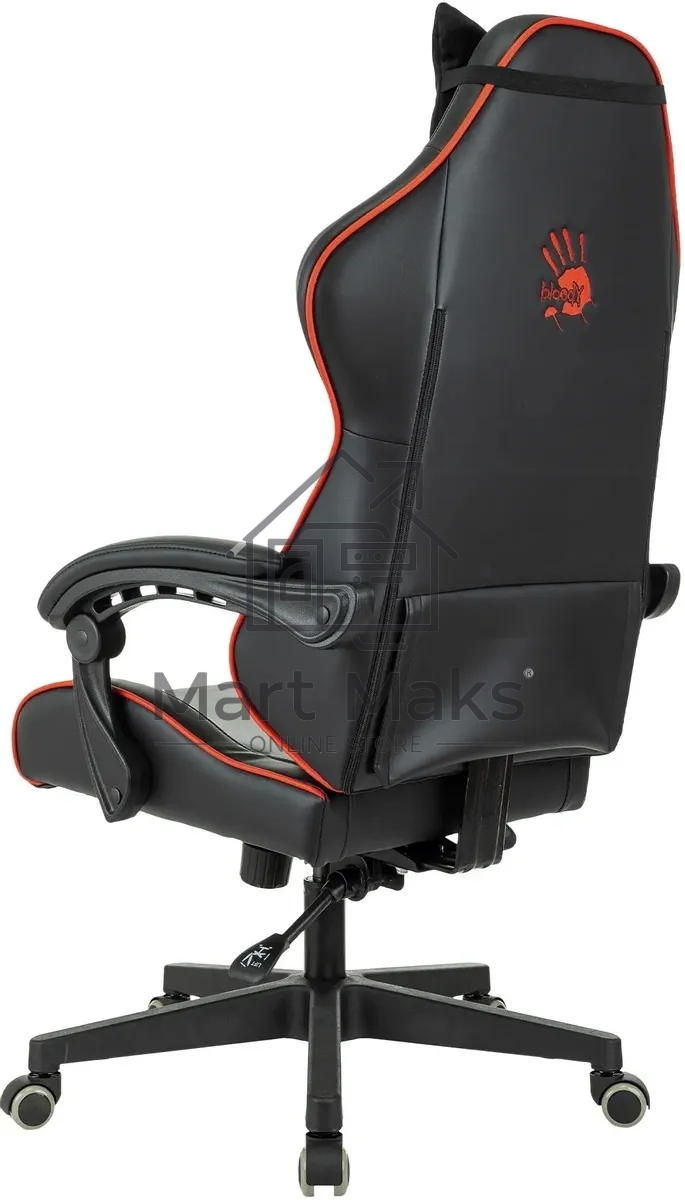 Кресло игровое A4Tech Bloody GC-780 черный, сиденье черный кожзам с подголов. крестов. металл черный, пластик черный