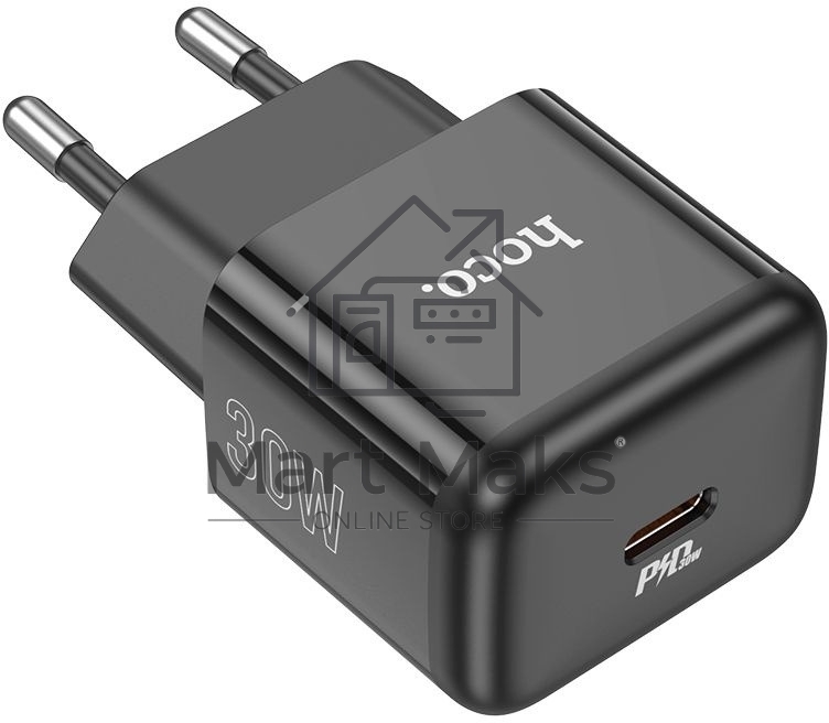 Сетевое зарядное устройство Hoco N32 Glory Black 30W 3A+2A+1.5A (PD+QC+AFC) USB Type-C универсальное черный
