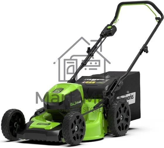 Газонокосилка аккумуляторная GreenWorks GD60LM46HPK4, 60V, 46 см, бесщеточная, с 1хАКБ 4 А.ч. и ЗУ (2502807UB)