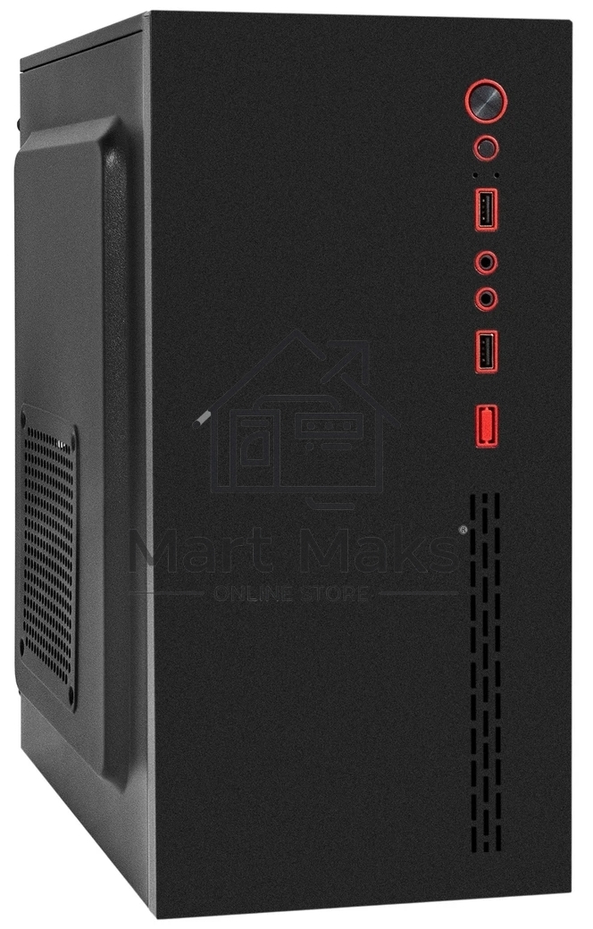Компьютерный корпус Minitower ExeGate BAA-403-UNS400 (mATX, БП UNS400 с вент. 12см, 2*USB, HD Audio, черный)